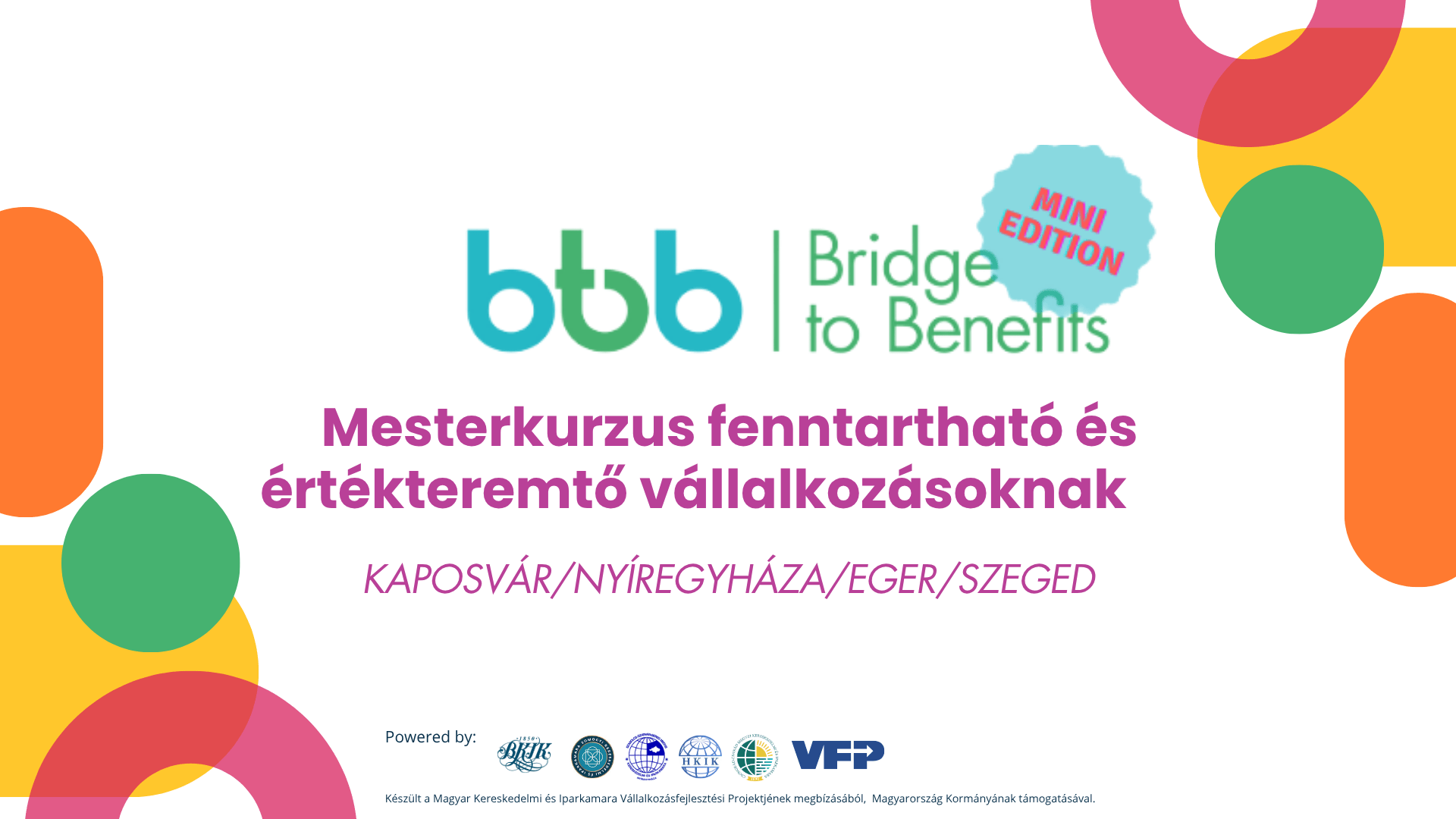 Bridge to Benefits MiniEdition 2026 felhívás
