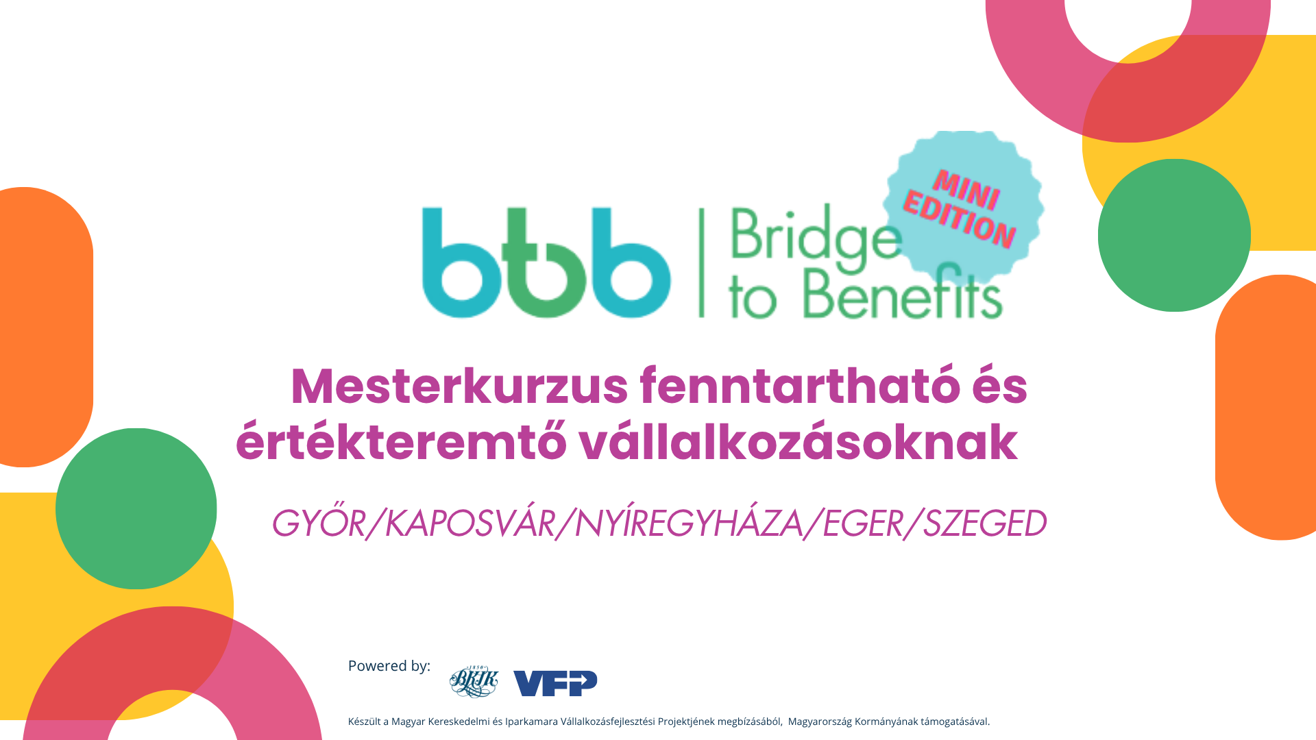 Bridge to Benefits MiniEdition 2026-2027- felhívás