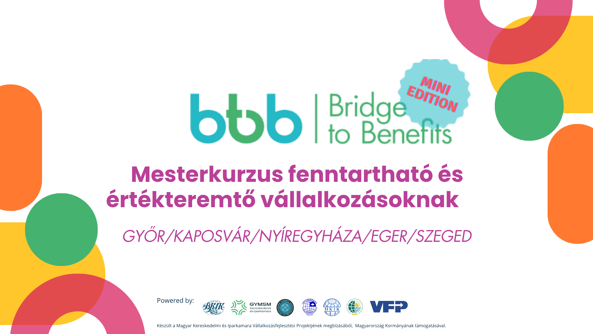 Bridge to Benefits MiniEdition 2026 felhívás